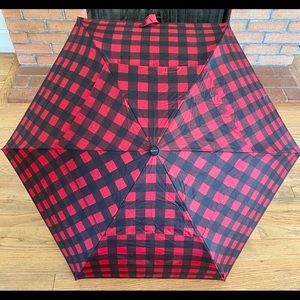 Eddie Bauer red plaid umbrella